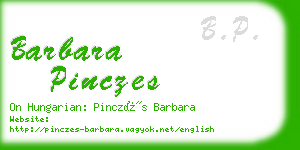 barbara pinczes business card